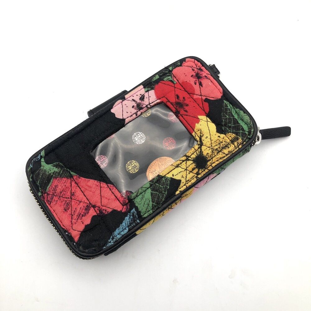 Vera Bradley Hibiscus Floral Smartphone Wristlet Wallet For iPhone ID Window